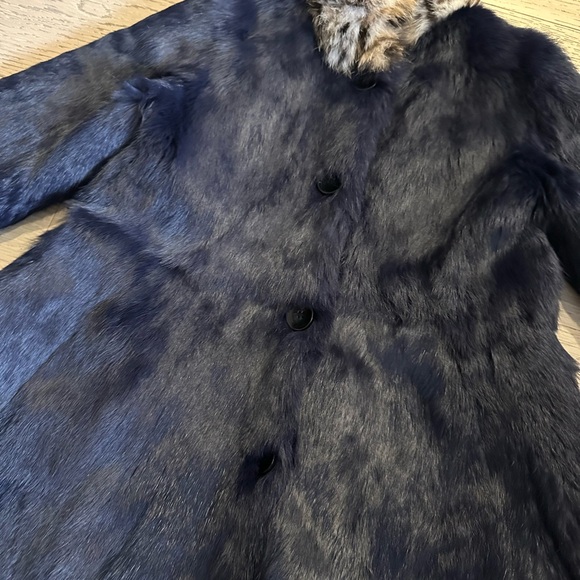 Girls Rabbit  Fur Coat - Picture 3 of 5